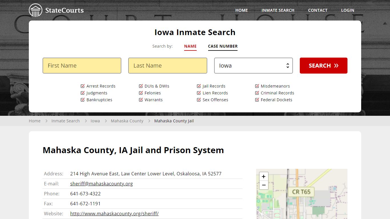Mahaska County Jail Inmate Records Search, Iowa - StateCourts